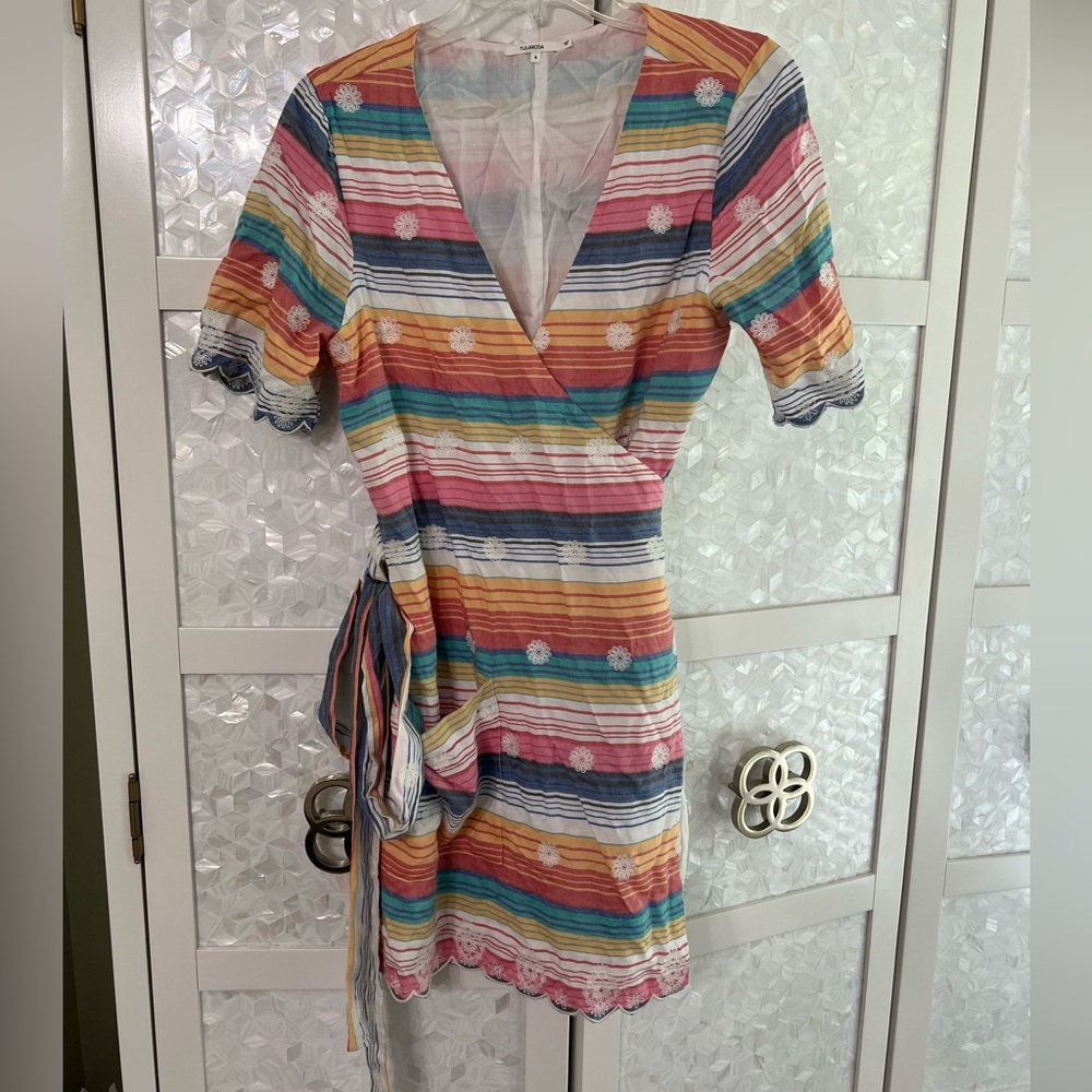 Colorful wrap dress